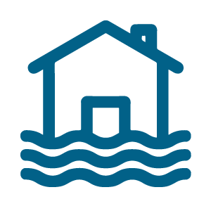 Flooded House Icon