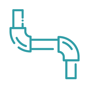 Water Pipe Icon Showing Joins And Valves